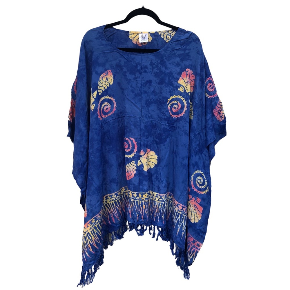 Max Mehra Blue Seashell Blouse size Large